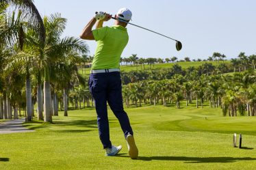 ゴルフを楽しむ人